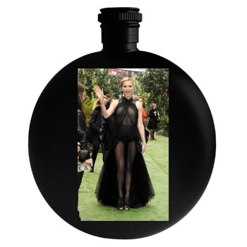 Charlize Theron Round Flask