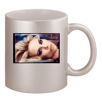 Charlize Theron 11oz Metallic Silver Mug