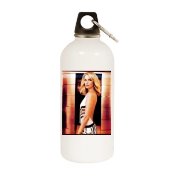 Charlize Theron White Water Bottle With Carabiner