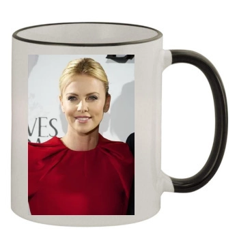 Charlize Theron 11oz Colored Rim & Handle Mug