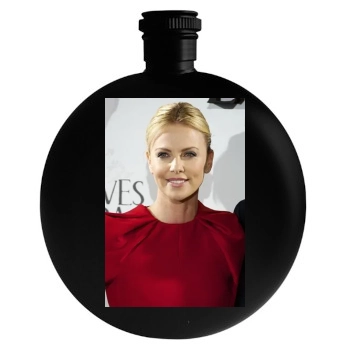 Charlize Theron Round Flask