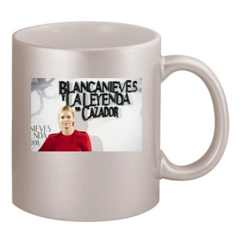 Charlize Theron 11oz Metallic Silver Mug