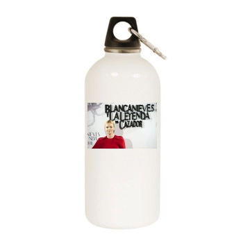 Charlize Theron White Water Bottle With Carabiner