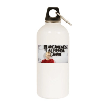 Charlize Theron White Water Bottle With Carabiner