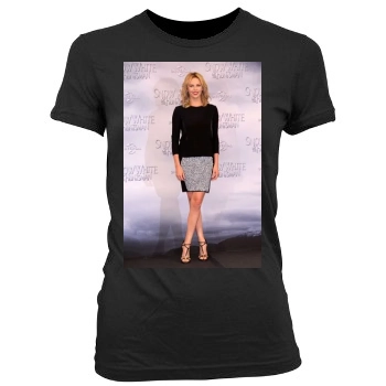 Charlize Theron Women's Junior Cut Crewneck T-Shirt