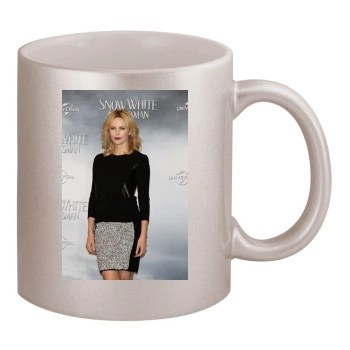 Charlize Theron 11oz Metallic Silver Mug