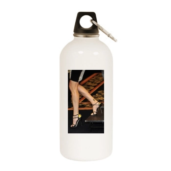 Charlize Theron White Water Bottle With Carabiner