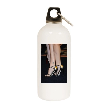 Charlize Theron White Water Bottle With Carabiner