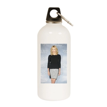 Charlize Theron White Water Bottle With Carabiner