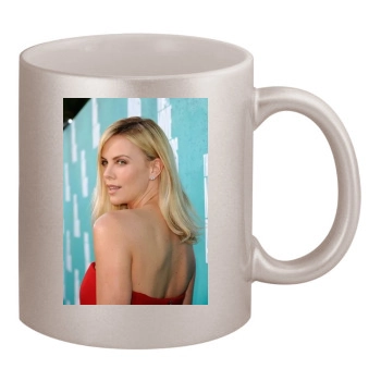 Charlize Theron 11oz Metallic Silver Mug