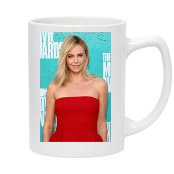 Charlize Theron 14oz White Statesman Mug