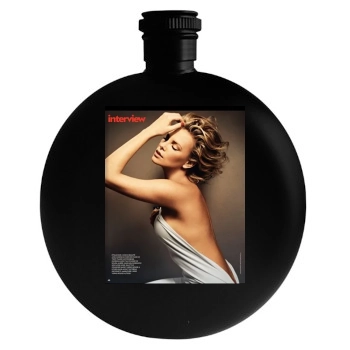 Charlize Theron Round Flask