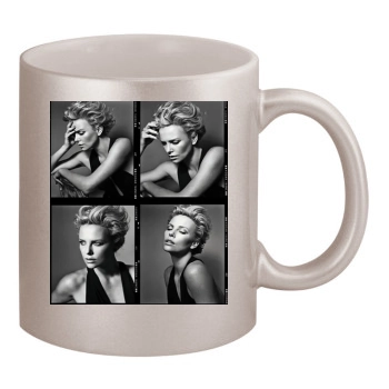 Charlize Theron 11oz Metallic Silver Mug