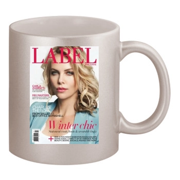 Charlize Theron 11oz Metallic Silver Mug