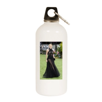 Charlize Theron White Water Bottle With Carabiner