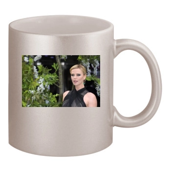 Charlize Theron 11oz Metallic Silver Mug