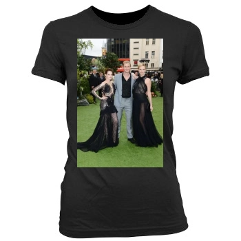 Charlize Theron Women's Junior Cut Crewneck T-Shirt