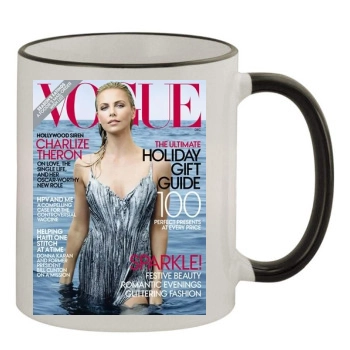 Charlize Theron 11oz Colored Rim & Handle Mug