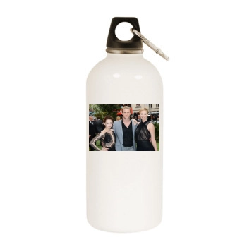 Charlize Theron White Water Bottle With Carabiner