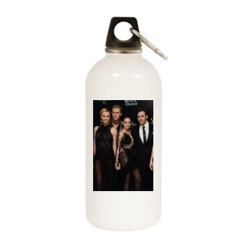 Charlize Theron White Water Bottle With Carabiner