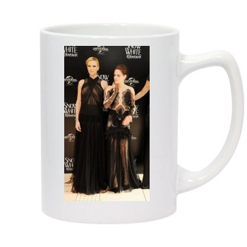 Charlize Theron 14oz White Statesman Mug