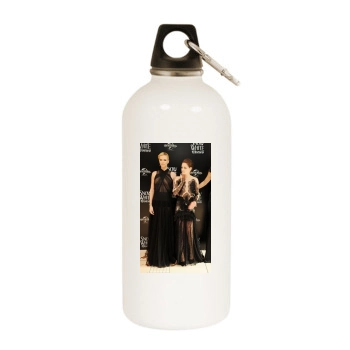 Charlize Theron White Water Bottle With Carabiner