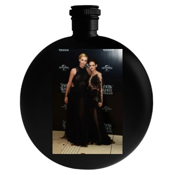 Charlize Theron Round Flask