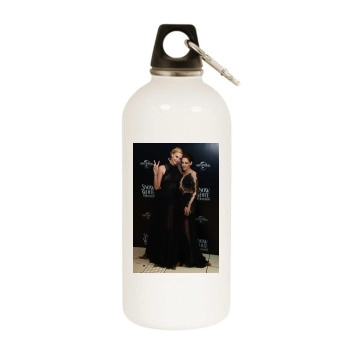 Charlize Theron White Water Bottle With Carabiner