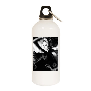 Charlize Theron White Water Bottle With Carabiner