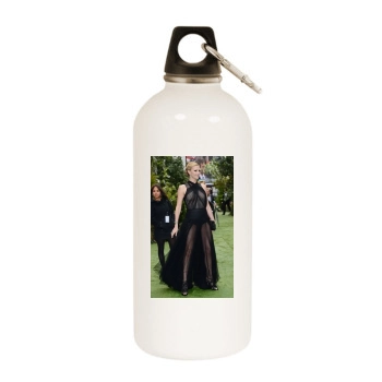 Charlize Theron White Water Bottle With Carabiner