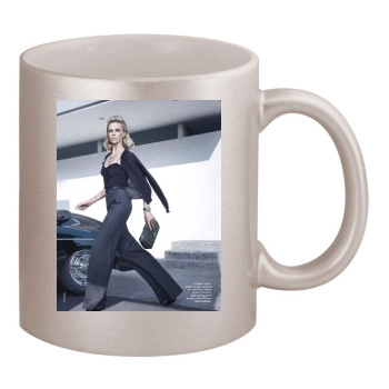 Charlize Theron 11oz Metallic Silver Mug