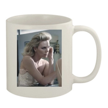 Charlize Theron 11oz White Mug