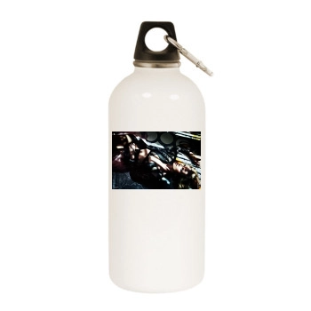 Charlize Theron White Water Bottle With Carabiner