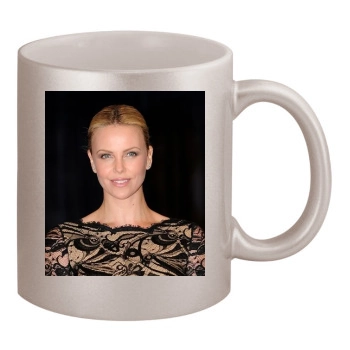 Charlize Theron 11oz Metallic Silver Mug