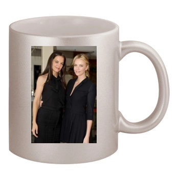 Charlize Theron 11oz Metallic Silver Mug