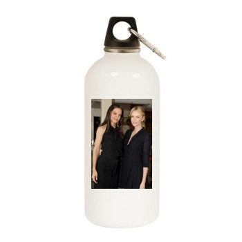 Charlize Theron White Water Bottle With Carabiner