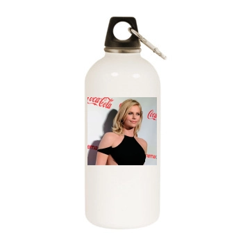 Charlize Theron White Water Bottle With Carabiner