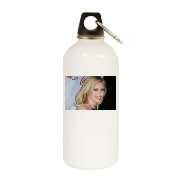 Charlize Theron White Water Bottle With Carabiner