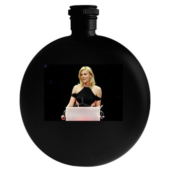 Charlize Theron Round Flask