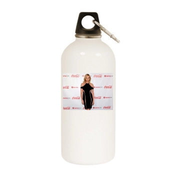 Charlize Theron White Water Bottle With Carabiner