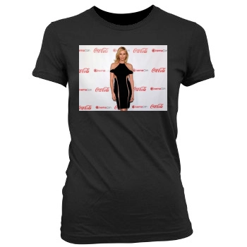 Charlize Theron Women's Junior Cut Crewneck T-Shirt