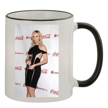 Charlize Theron 11oz Colored Rim & Handle Mug