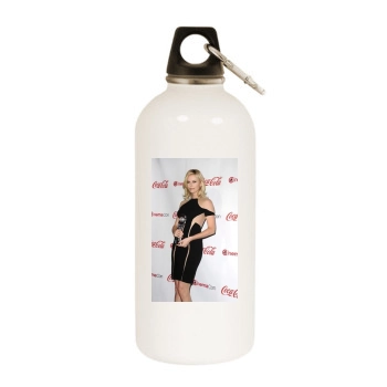 Charlize Theron White Water Bottle With Carabiner