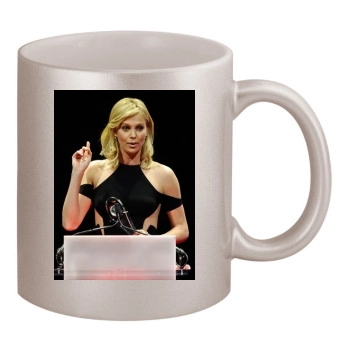 Charlize Theron 11oz Metallic Silver Mug