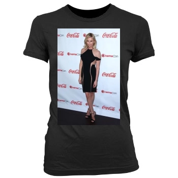 Charlize Theron Women's Junior Cut Crewneck T-Shirt