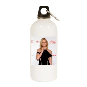 Charlize Theron White Water Bottle With Carabiner