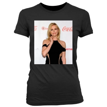 Charlize Theron Women's Junior Cut Crewneck T-Shirt