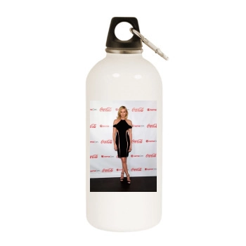 Charlize Theron White Water Bottle With Carabiner