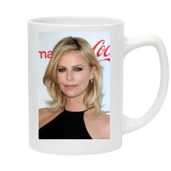 Charlize Theron 14oz White Statesman Mug