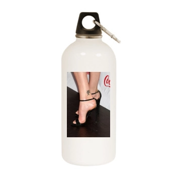 Charlize Theron White Water Bottle With Carabiner